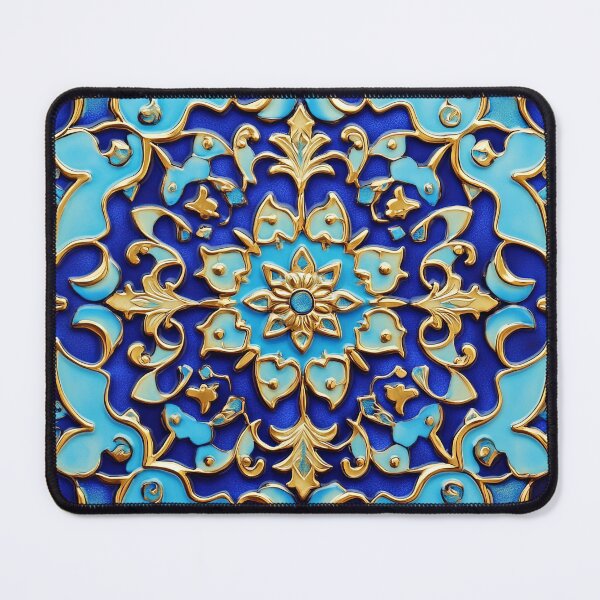 Item preview, Elegant Turquoise Floral Mosaic designed and sold by PersiaArts.