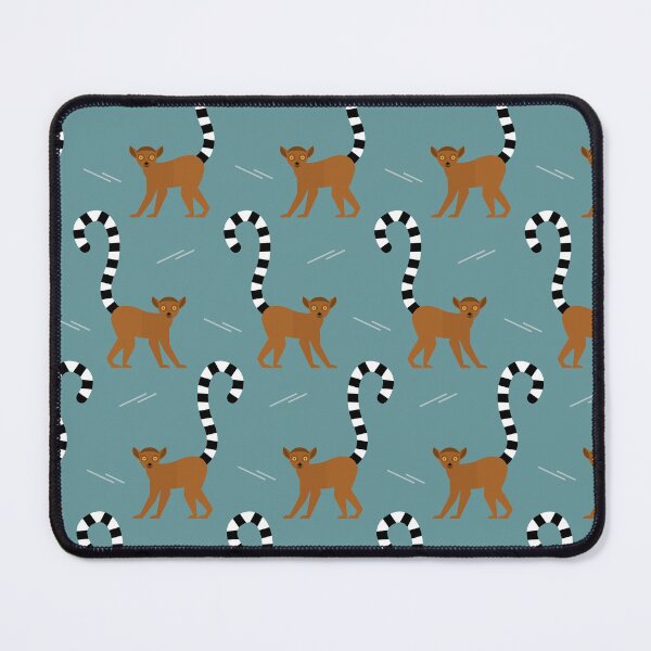 Item preview, Ringtailed lemurs on blue designed and sold by reneesillus.