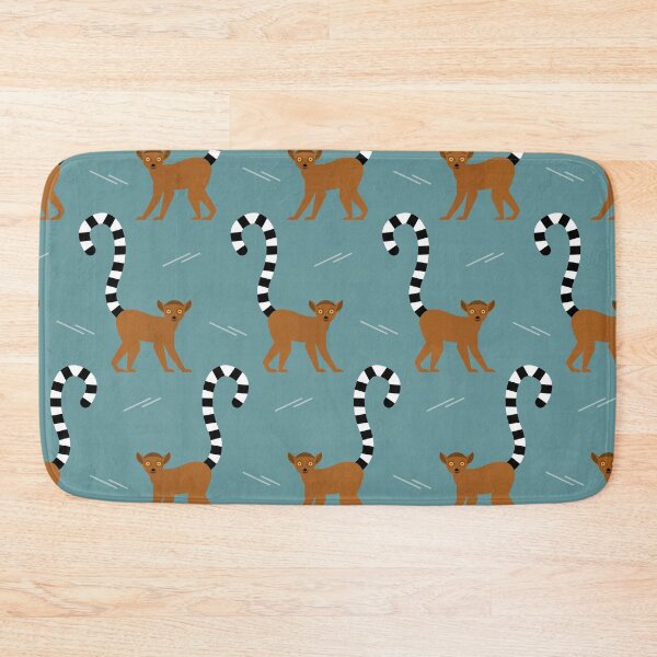 Item preview, Ringtailed lemurs on blue designed and sold by reneesillus.