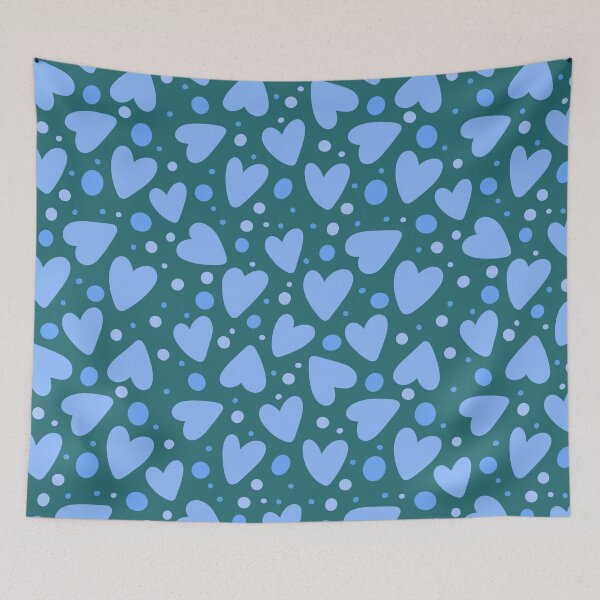 Item preview, Blue hearts  designed and sold by pinkyfish1010.