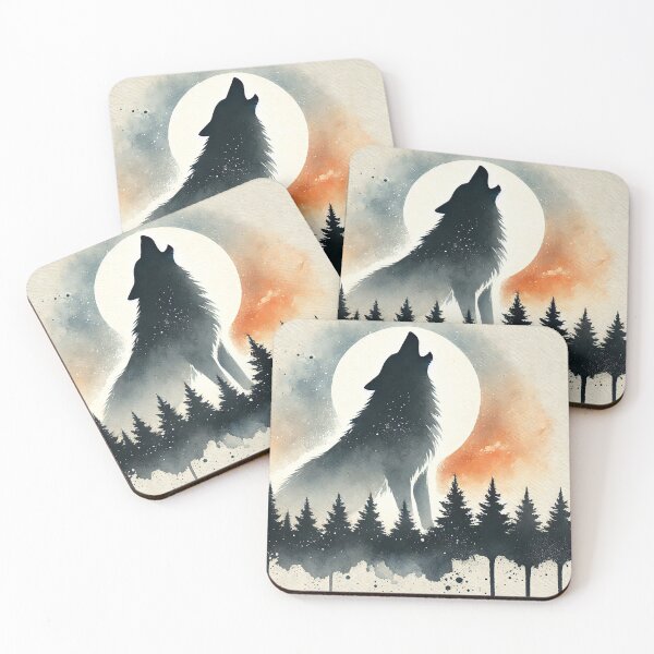 Item preview, Majestic wolf howling designed and sold by Giuseppe Cammino.