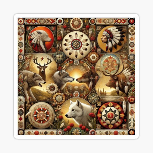 Item preview, Potawatomi Tribe: A Seamless Pattern Celebrating Nature and Tradition designed and sold by Meta2Physical.