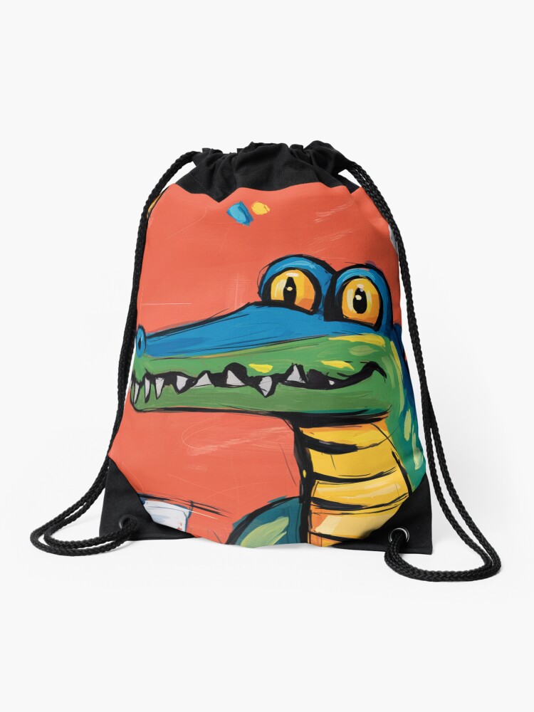 Thumbnail 1 of 3, Drawstring Bag, Alligator designed and sold by Patricks-Art.
