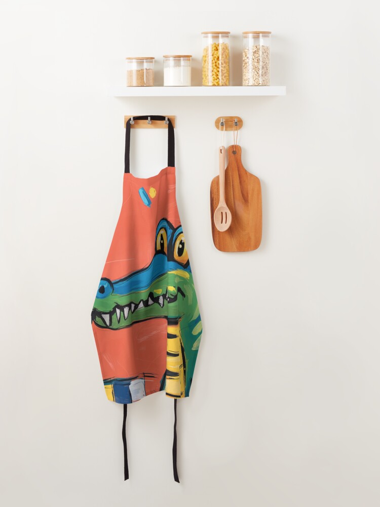 Thumbnail 4 of 6, Apron, Alligator designed and sold by Patricks-Art.