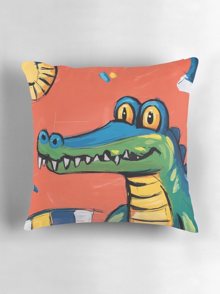 Thumbnail 3 of 4, Pillow, Alligator designed and sold by Patricks-Art.