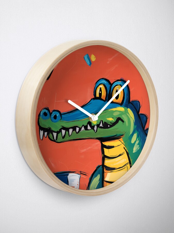 Thumbnail 1 of 4, Clock, Alligator designed and sold by Patricks-Art.