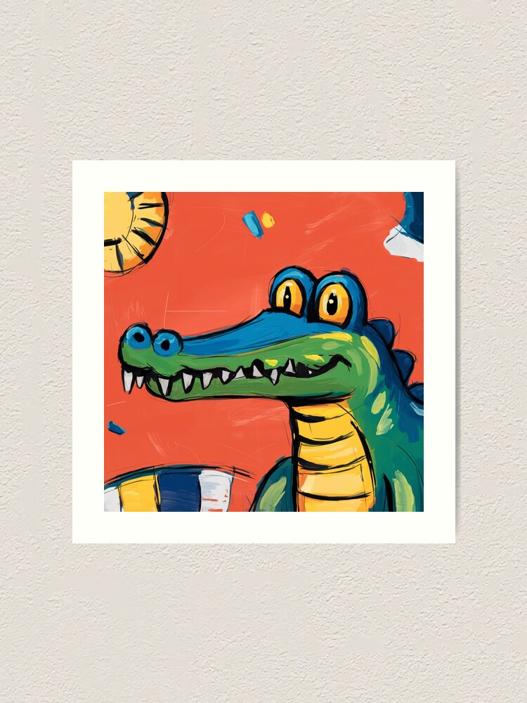 Thumbnail 1 of 3, Art Print, Alligator designed and sold by Patricks-Art.
