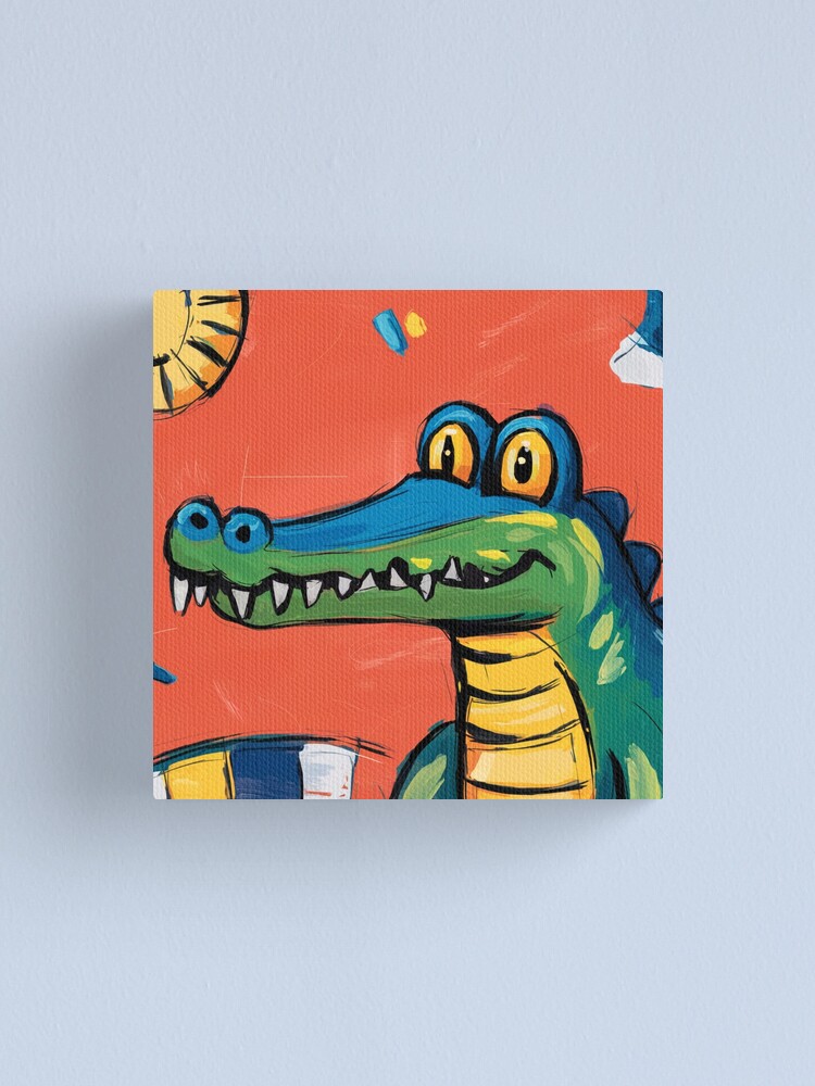 Thumbnail 1 of 3, Canvas Print, Alligator designed and sold by Patricks-Art.