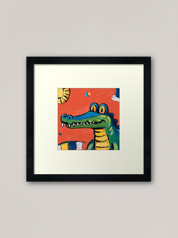 Thumbnail 1 of 7, Framed Art Print, Alligator designed and sold by Patricks-Art.