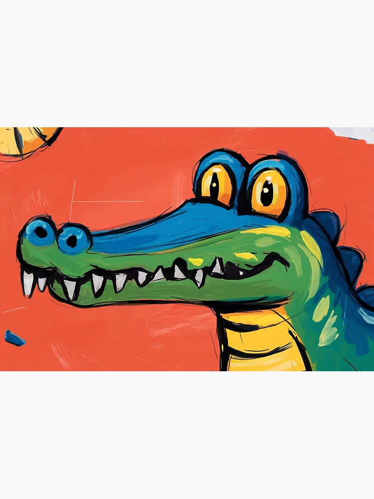 Thumbnail 4 of 4, Zipper Pouch, Alligator designed and sold by Patricks-Art.