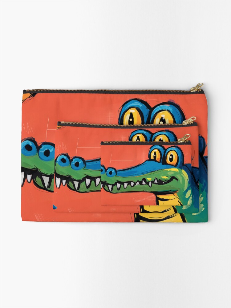 Thumbnail 2 of 4, Zipper Pouch, Alligator designed and sold by Patricks-Art.
