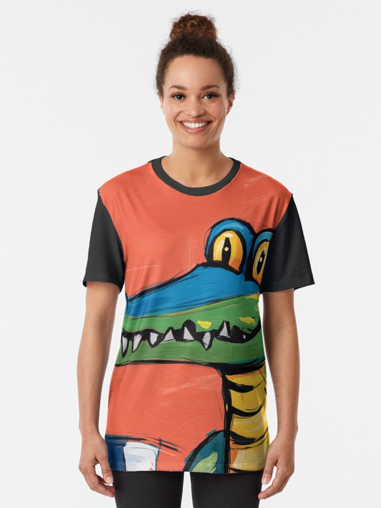 Thumbnail 2 of 5, Graphic T-Shirt, Alligator designed and sold by Patricks-Art.