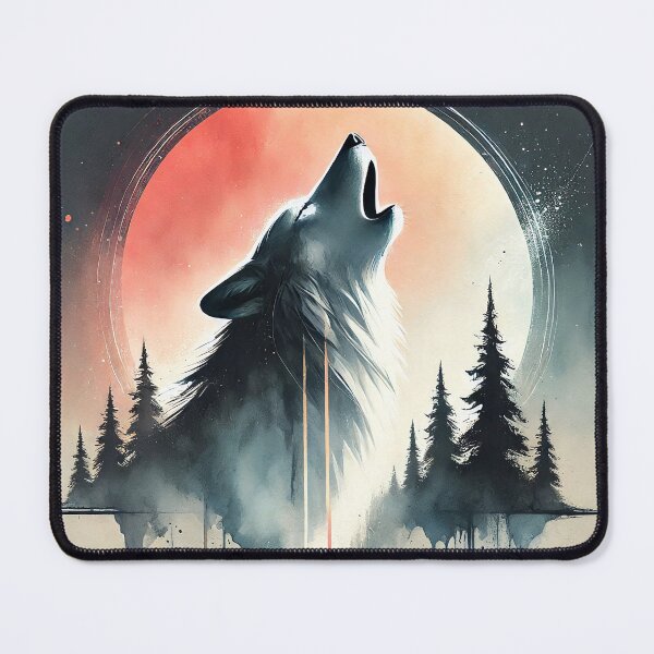 Item preview, Majestic wolf howling designed and sold by Giuseppe Cammino.