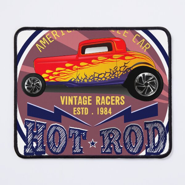 Item preview, hot rod american car flame vintage garage logo designed and sold by Achille3777.
