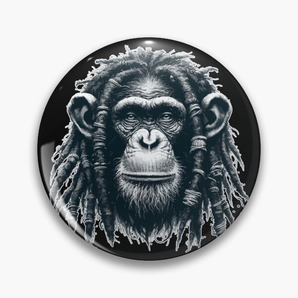 Item preview, Rasta Rastafari Chimp Monochromatic designed and sold by TomFrontierArt.