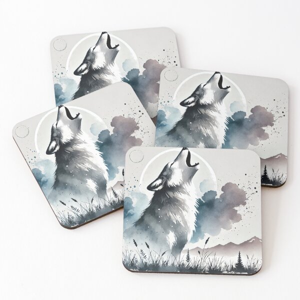 Item preview, Majestic wolf howling designed and sold by Giuseppe Cammino.