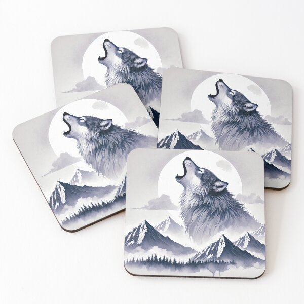 Item preview, Majestic wolf howling designed and sold by Giuseppe Cammino.