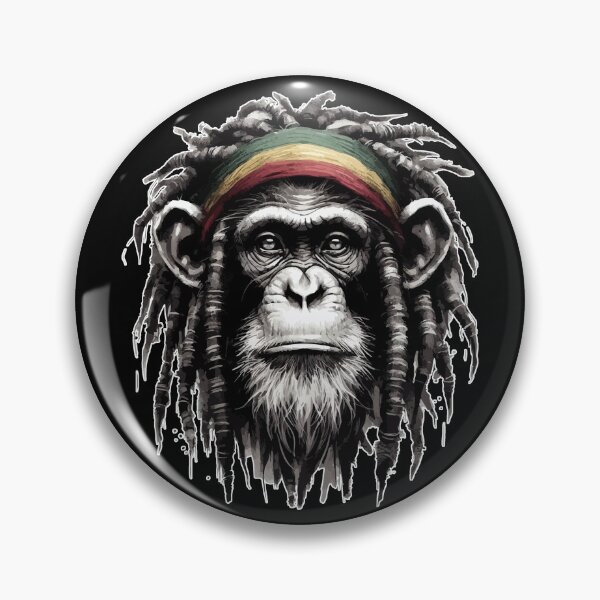 Item preview, Rasta Rastafari Chimpanzee Monochromatic designed and sold by TomFrontierArt.