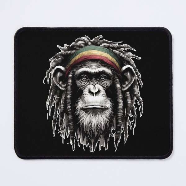 Item preview, Rasta Rastafari Chimpanzee Monochromatic designed and sold by TomFrontierArt.