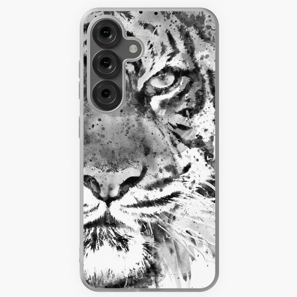 Item preview, Black and White Half-Faced Tiger Watercolor - Bold Animal Portrait for Home or Office designed and sold by Marian Voicu.