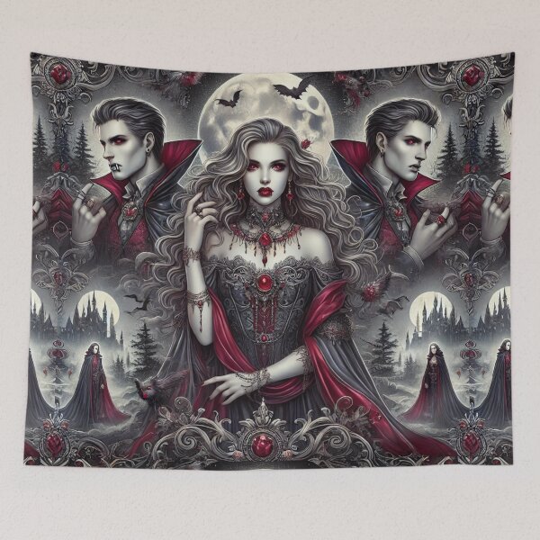 Item preview, Haunting Elegance: A Masterpiece in the Matching, Seamlessly-Tiling Vampire Series designed and sold by Meta2Physical.