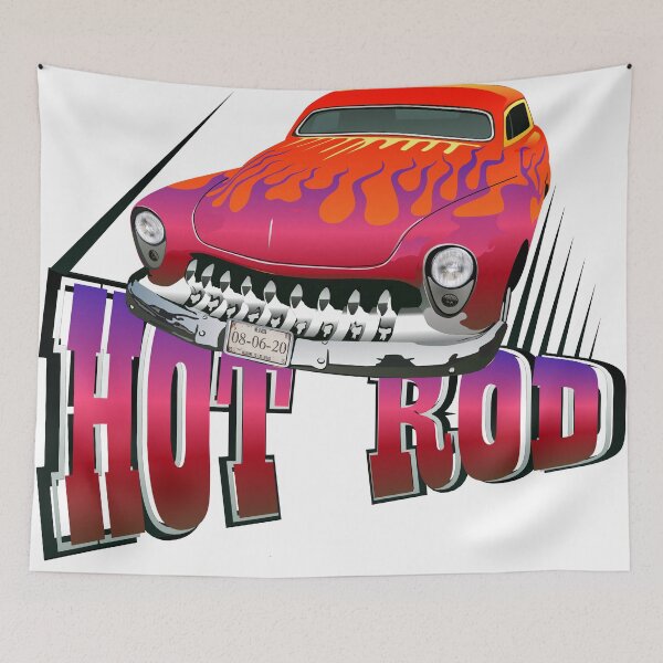 Item preview, hot rod car flame vintage muscle car american designed and sold by Achille3777.