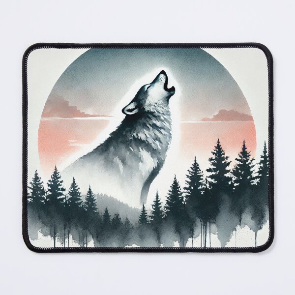 Item preview, Majestic wolf howling designed and sold by Giuseppe Cammino.