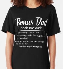Bonus Dad Funny Definition Stepdad Fathers Day T-shirt Slim Fit T-Shirt