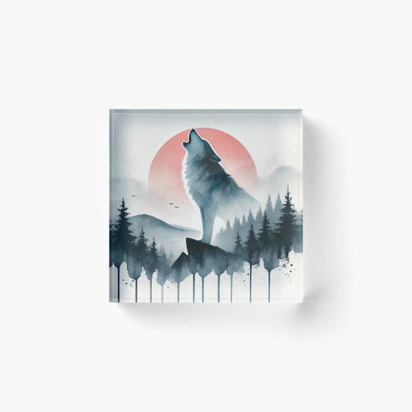 Item preview, Majestic wolf howling designed and sold by Giuseppe Cammino.