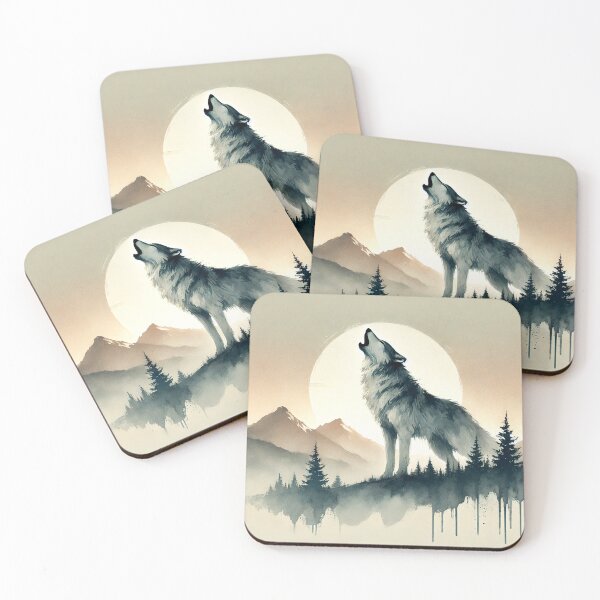 Item preview, Majestic wolf howling designed and sold by Giuseppe Cammino.