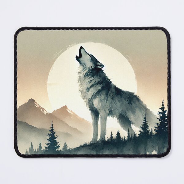 Item preview, Majestic wolf howling designed and sold by Giuseppe Cammino.