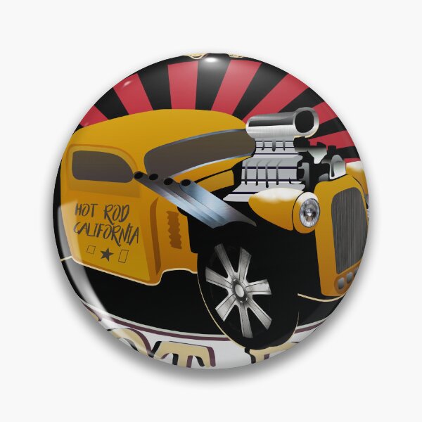 Item preview, hot rod vintage car logo garage designed and sold by Achille3777.