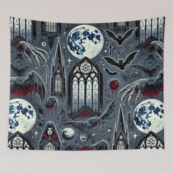 Item preview, Nocturnal Cathedral Realms: Matching, Seamlessly-Tiling Vampire Series designed and sold by Meta2Physical.