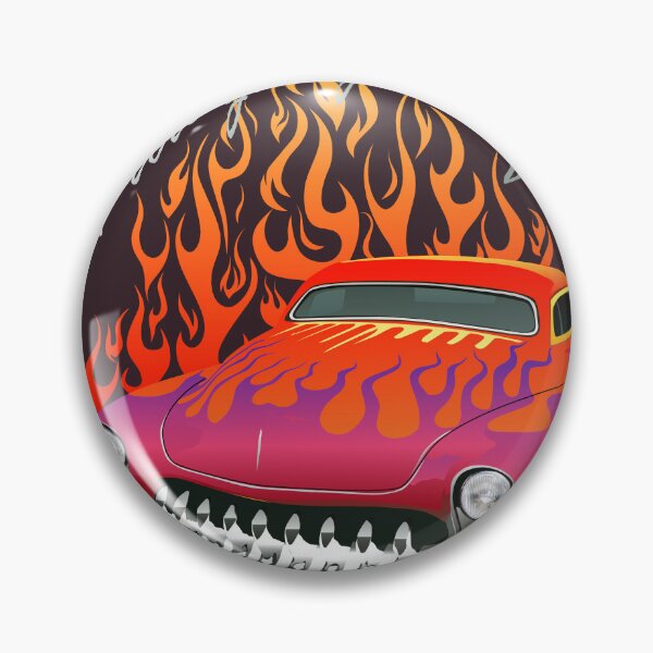 Item preview, car logo flame muscle car hot rod vintage circle designed and sold by Achille3777.