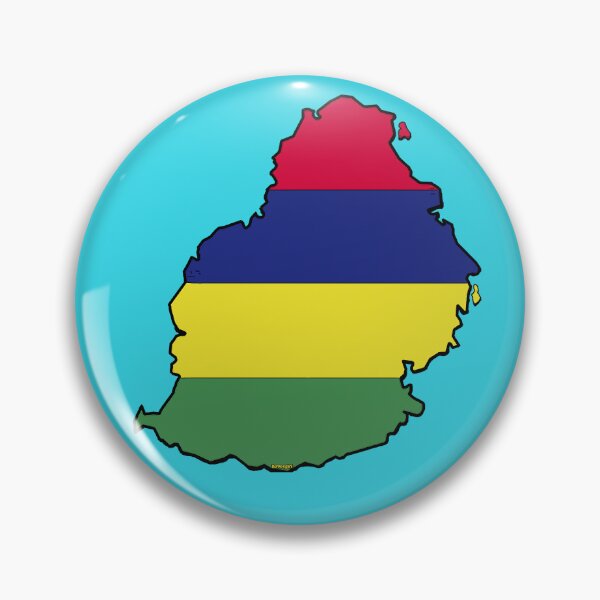Artikelvorschau, Mauritius Karte mit mauritischer Flagge entworfen und verkauft von Havocgirl.