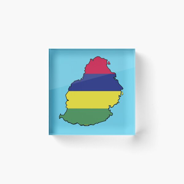 Item preview, Mauritius Map with Mauritian Flag designed and sold by Havocgirl.