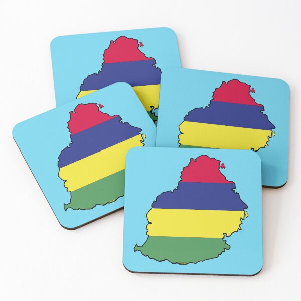 Item preview, Mauritius Map with Mauritian Flag designed and sold by Havocgirl.