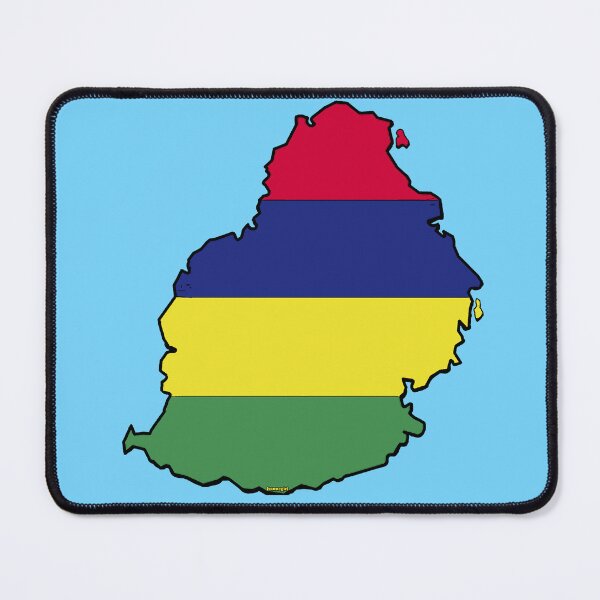 Item preview, Mauritius Map with Mauritian Flag designed and sold by Havocgirl.