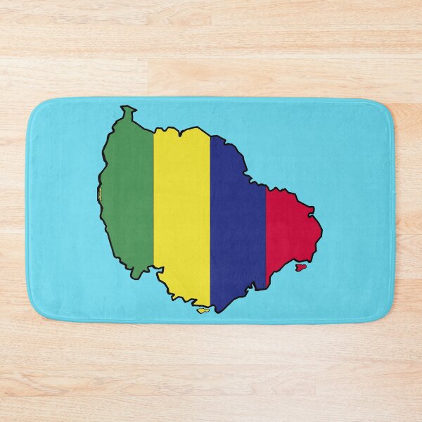 Item preview, Mauritius Map with Mauritian Flag designed and sold by Havocgirl.