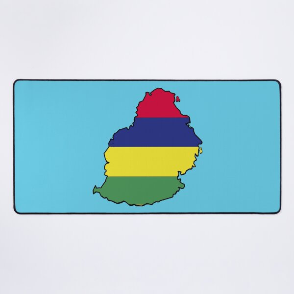 Item preview, Mauritius Map with Mauritian Flag designed and sold by Havocgirl.