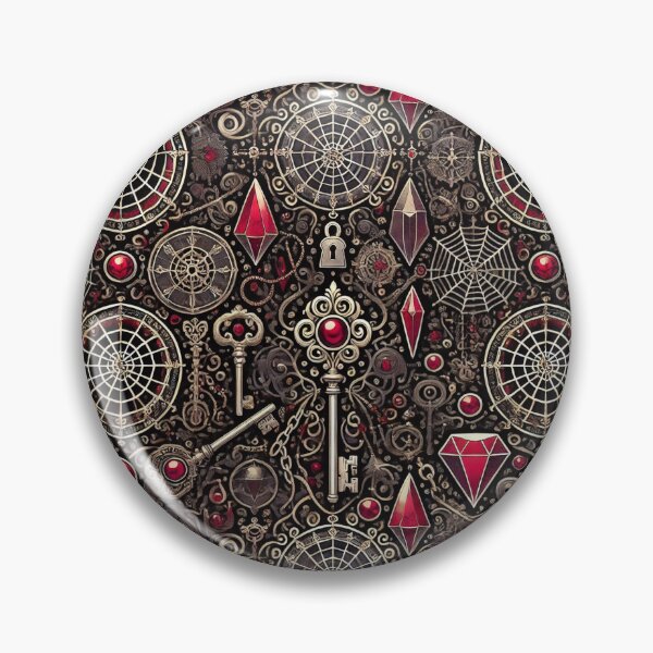 Item preview, Cryptic Keys and Jewels: A Treasure in the Matching, Seamlessly-Tiling Vampire Series designed and sold by Meta2Physical.
