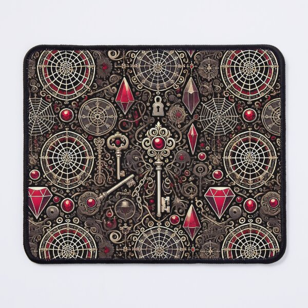 Item preview, Cryptic Keys and Jewels: A Treasure in the Matching, Seamlessly-Tiling Vampire Series designed and sold by Meta2Physical.