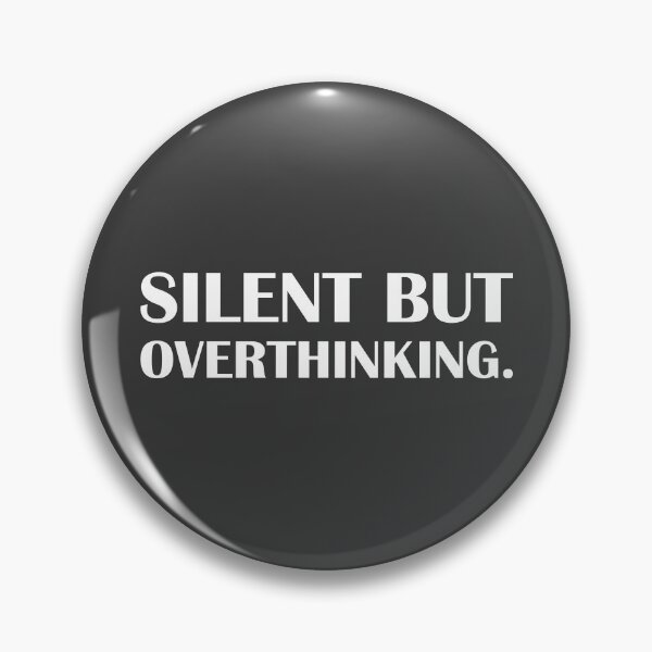 Item preview, Silent but Overthinking. / Introvert Joke Funny T-Shirt Label designed and sold by introvertvibes.