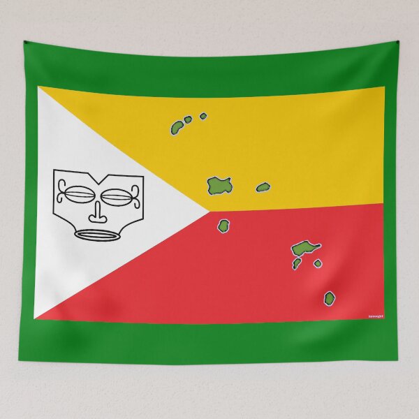 Item preview, Marquesas Islands Flag with Map of the Marquesas Islands designed and sold by Havocgirl.