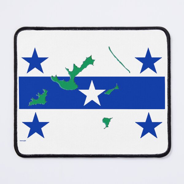 Item preview, Gambier Islands Flag with Gambier Islands Map designed and sold by Havocgirl.