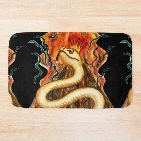 Item preview, White Crowned Snake King Mythology Illustration designed and sold by Ivy Lily Art.