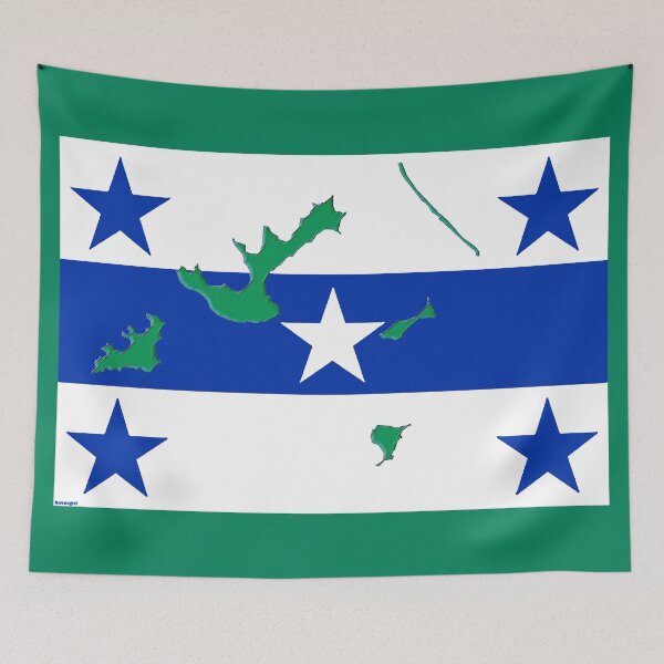 Item preview, Gambier Islands Flag with Gambier Islands Map designed and sold by Havocgirl.