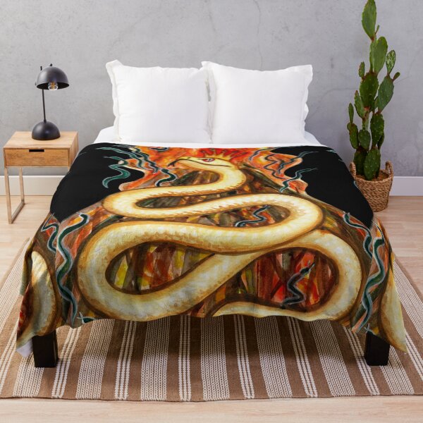 Item preview, White Crowned Snake King Mythology Illustration designed and sold by Ivy Lily Art.