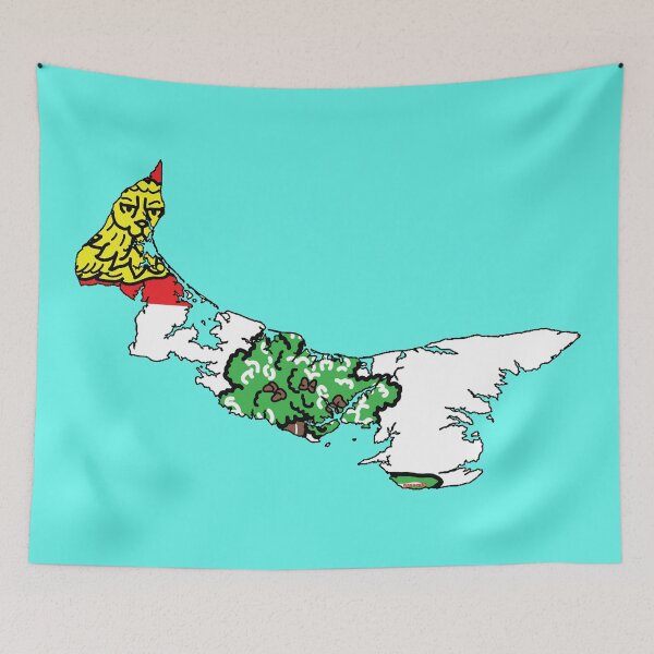 Item preview, Prince Edward Island PEI Map with PEI Flag designed and sold by Havocgirl.