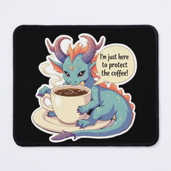 Item preview, I'm just here to protect the coffee! designed and sold by Sticker-Crafts.